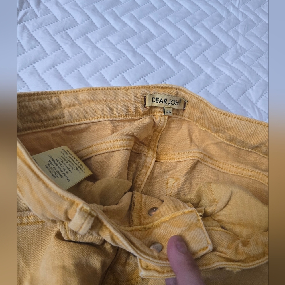 Dear John Sadie Canary Yellow High Waisted Fare Jeans - Picture 8 of 10